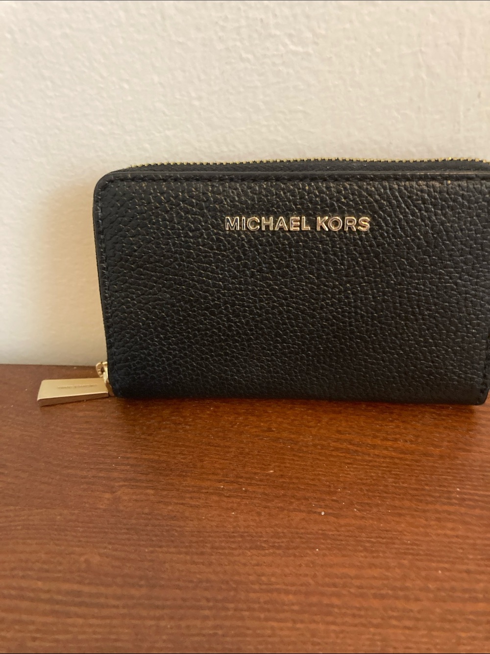 Michael Kors Black Zip Around Leather Wallet